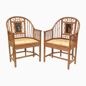 Faux Bamboo Brighton Pavilion Chairs, Set of 2