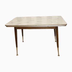 Mufuti Coffee Extendable Table with Resopal Two Tone Pattern, 1960s