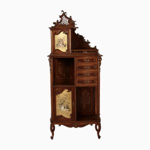 Art Nouveau Side Cabinet with Oil Paintings, 1900s
