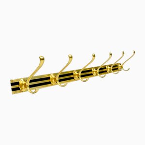 Mid-Century Brass Wall Coat Rack, 1960s
