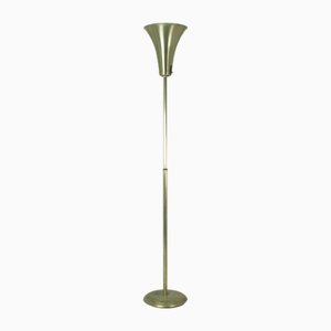 Italian Rationalist Nickel-Plated Metal & Aluminum Luminator Floor Lamp, 1940s