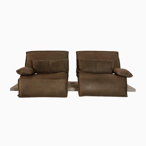 Free Motion Edit 2 Sitzer Grün Graues Ledersofa von Koinor