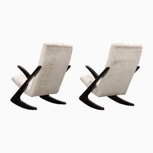 Vintage Beech Rocking Chairs Argentina, 1950s