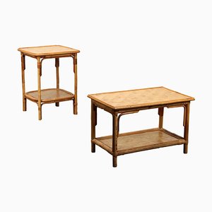 Vintage Bamboo Coffee Tables, Italy, 1980s