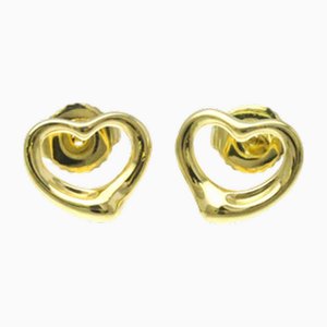 Open Heart Yellow Gold Stud Earrings from Tiffany & Co., Set of 2