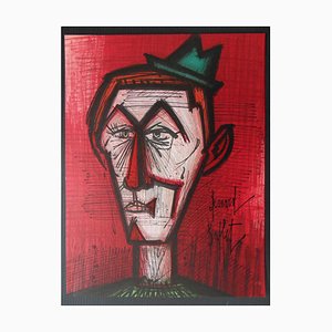 Bernard Buffet, The Red Clown, 1967, Original Signed Lithograph