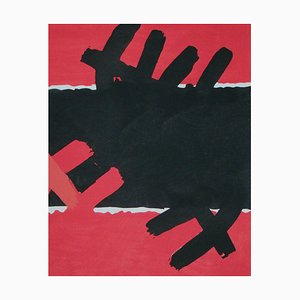 After Giuseppe Capogrossi, Surface Rouge et Noire, 1957, Stencil & Gouache