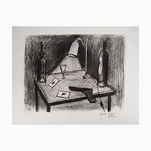 Bernard Buffet, The Card Game, The Gun, Original Engraving