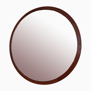 Danish Round Mirror in Teak, 1960