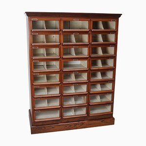 Vintage Dutch Oak / Mahogany Haberdashery Shop Cabinet, 1930s