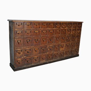 Antique German Rustic Pine Apothecary Cabinet, Early 20th Century