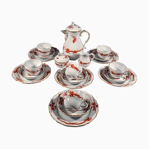Juego de café vintage de Meissen, años 80. Juego de 21