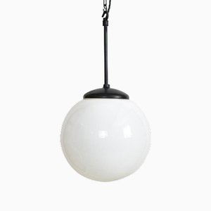 Vintage Opaline Globe Pendant Light, 1950s
