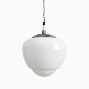 Vintage Acorn Hängelampe aus Opalglas, 1950er