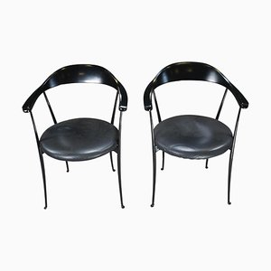 Schwarze Carmen Esszimmerstühle von Zanotta, 2000, 2er Set