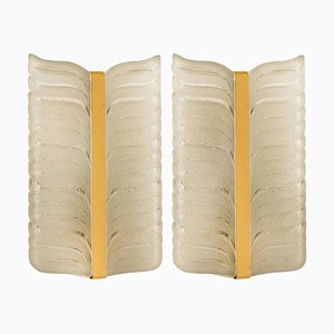 JT Kalmar zugeschriebene Leaf Wandleuchten für Kalmar, 1960er, 2er Set