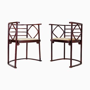 Bentwood Armchairs Mod. Fledermaus attributed to Josef Hoffmann for Thonet, 1910s, Set of 2