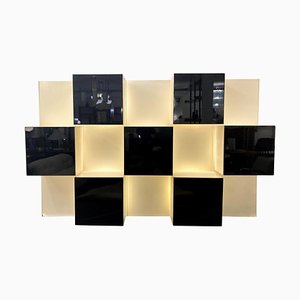 Mid-Century Lighting Wall Unit attributed to Roberto Monsani for Acerbis, 1970s