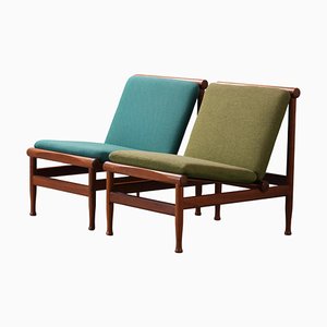 Dänische Vintage Sessel aus Teak von Kai Lyngfeld Larsen, 1960er, 2er Set