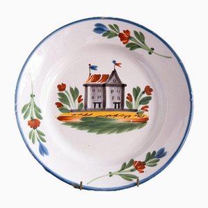 Antike Schloss-Ladeschale von Langres Faience