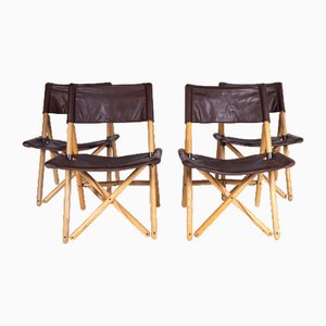 Chaises Pliantes Mid-Century par Sergio Asti pour Zanotta, Italie, 1960s, Set de 4