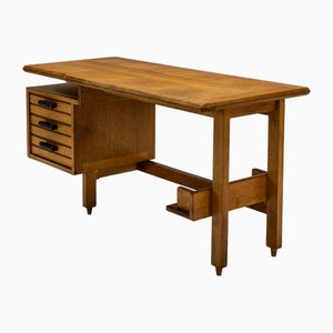 Desk in Oak by Guillerme & Chambron for Votre Maison, France, 1960s