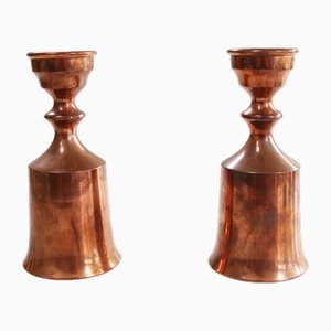 Danish Copper Candlesticks from Boyes Metalkunst, 1960s, Set of 2