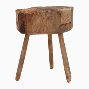 Table d'Appoint ou Billot en Bois, France, 1850s