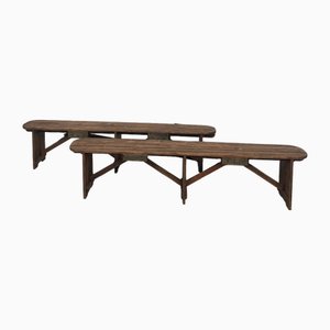 Set of Pine Farm Benches, 1950s