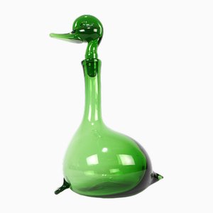 Caraffa Empoli di Murano verde di Gio Ponti, anni '50