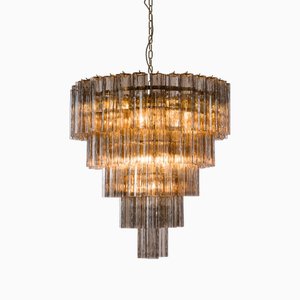 Grande Treviso Kronleuchter in Rauchglas von Pure White Lines