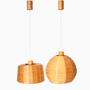 Lampes à Suspension Mid-Century par Stanislav Kucera pour Uluv, Tchécoslovaquie, 1970s, Set de 2