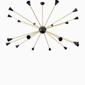 Großer italienischer Sputnik Kronleuchter von Stilnovo, Italien, 1960er