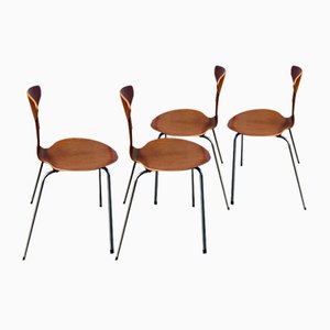 Dining Chairs by Arne Jacobsen for Fritz Hansen, 1957, Set of 4