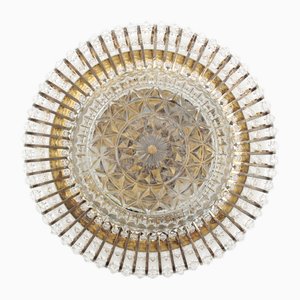 Wandlampe aus Kristallglas & Messing von Emil Stejnar für Rupert Nikoll, 1950er