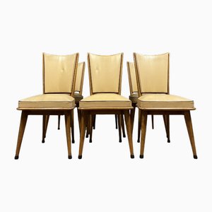 Vintage Stühle aus hellem Holz, 1970er, 6er Set