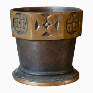 Brutalist Bronze Plant Pot, 1970s