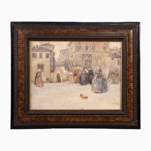 A. Corsetti, View of Venice, 1950, Framed