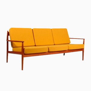 3-Seater Sofa in Teak and Hallingdal Wool attributed to Grete Jalk, 1960s