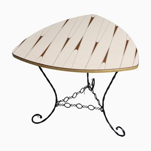 Mid-Century Forged Triangle Formica Shape Coffee Table, 1950s
