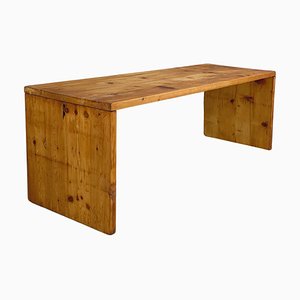 Moderner rechteckiger italienischer Konsolentisch aus Holz, 1970er