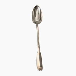 18th Century Silver Stew Spoon