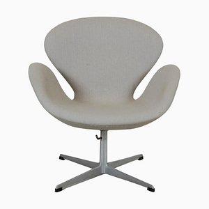 Silla Swan vintage de tela Hallingdal de Arne Jacobsen, años 60