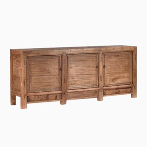 Antique Wooden Sideboard with Three Doors, 1920s
