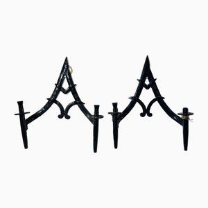 Antique Medieval Style Wall Lamps, Late 19th Century, Set of 2