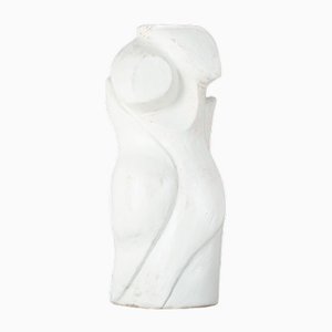 Scultura vintage in cemento su base, 1960