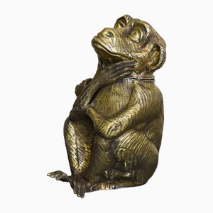 Seau à Glace Singe en Laiton