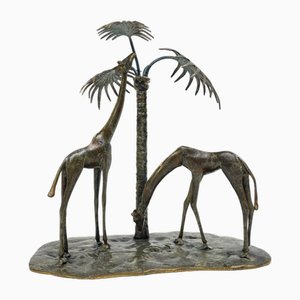 Bronze Giraffe Sculpture, 1930s