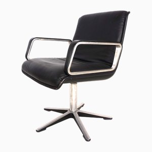 Chaise de Salle à Manger / Conférence en Cuir de Delta Design, 1960s