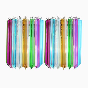 Appliques Murales Vintage en Verre Murano, 1990, Set de 2